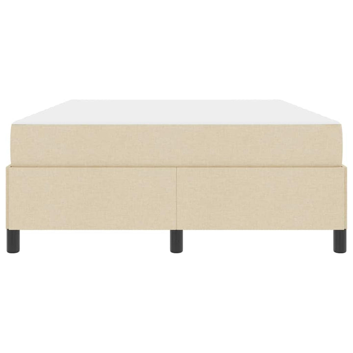 Box spring seng Creme og Sort 140 x 200 cm