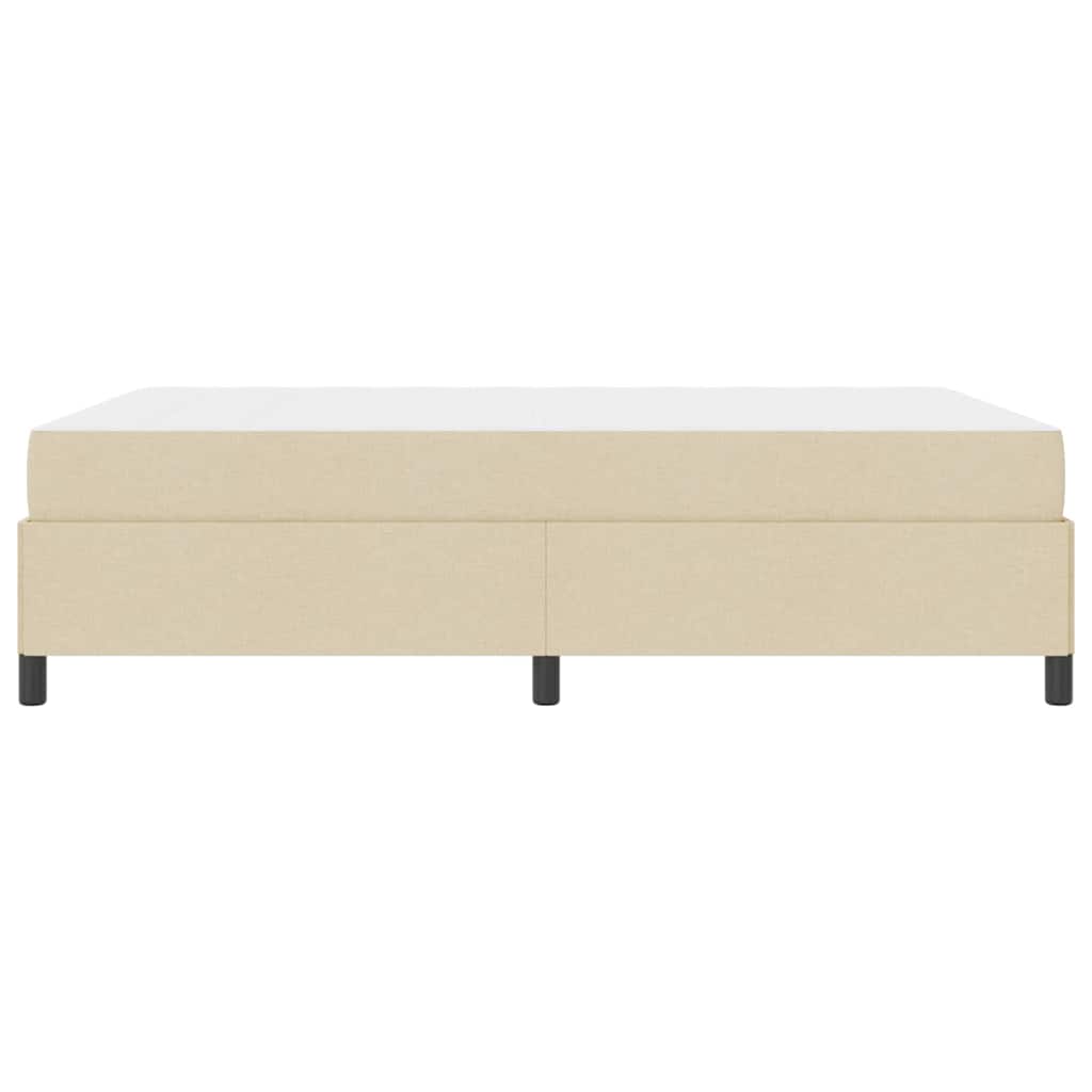 Box spring seng Creme og Sort 140 x 200 cm