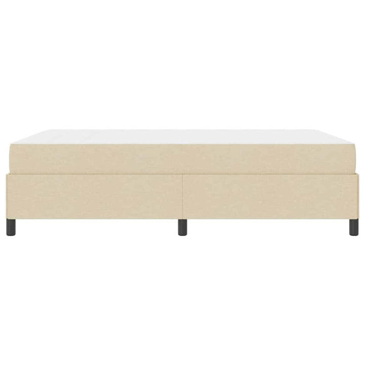 Box spring seng Creme og Sort 140 x 200 cm