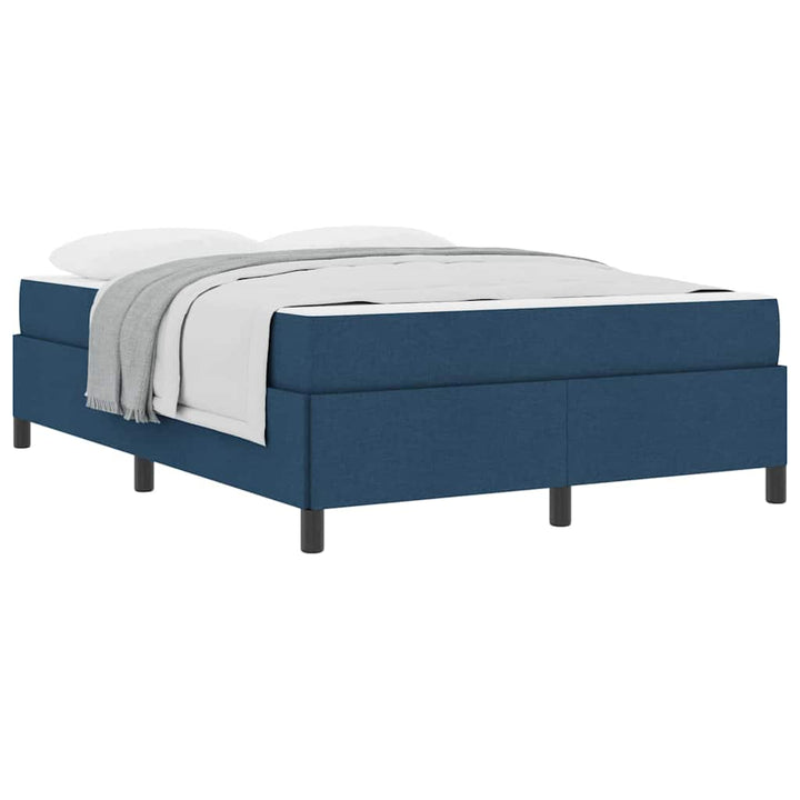 Box spring seng Blå og Sort 140 x 200 cm