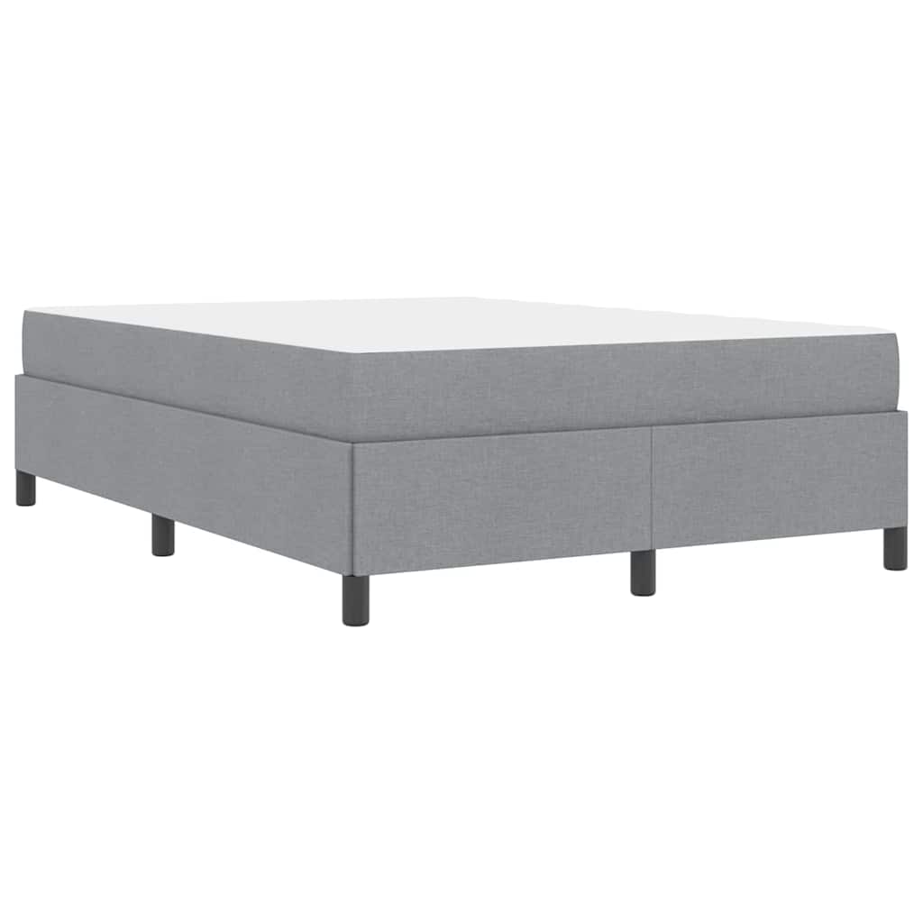 Box spring seng Lys grå og sort 160 x 200 cm