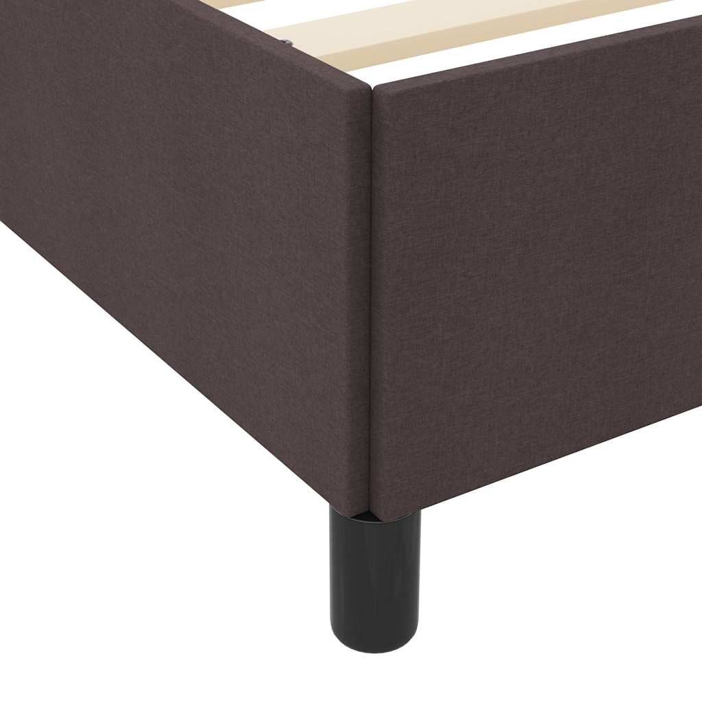 Box spring seng Brun 160 x 200 cm Stof og konstrueret træ