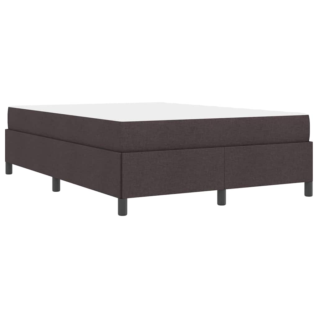 Box spring seng Brun 160 x 200 cm Stof og konstrueret træ