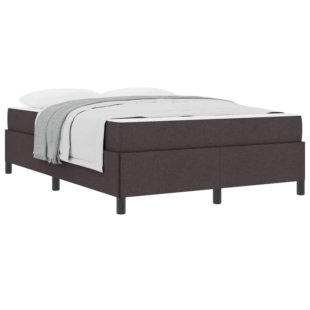 Box spring seng Brun 160 x 200 cm Stof og konstrueret træ