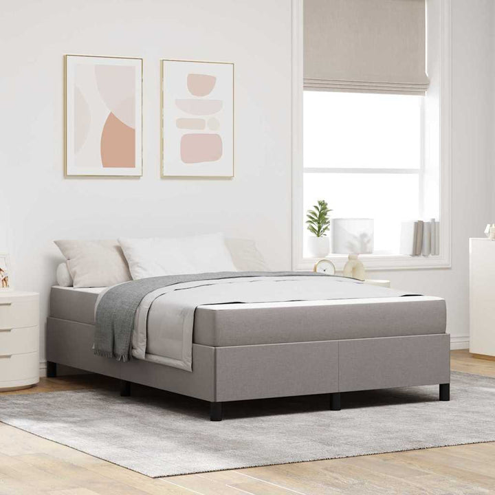 Box spring seng Gråbrun og Sort 160 x 200 cm