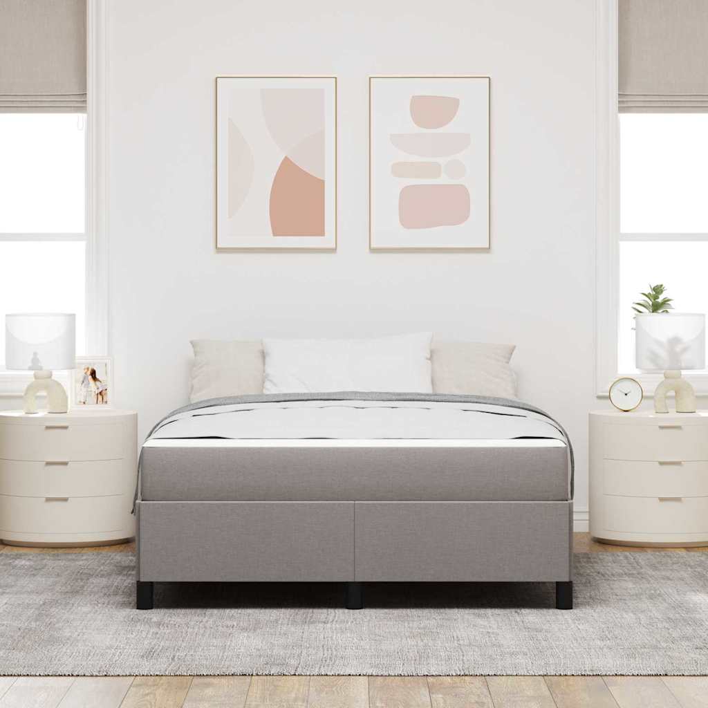 Box spring seng Gråbrun og Sort 160 x 200 cm