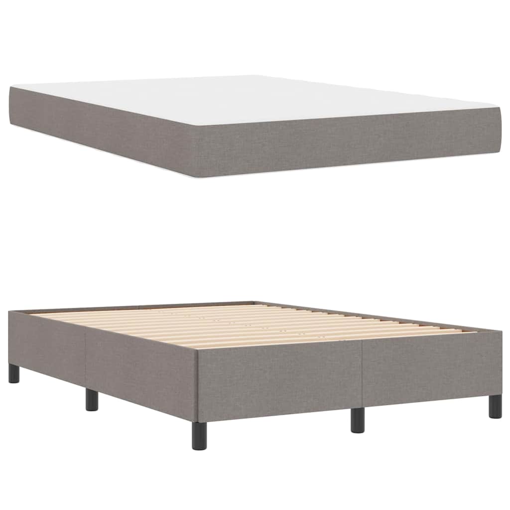 Box spring seng Gråbrun og Sort 160 x 200 cm