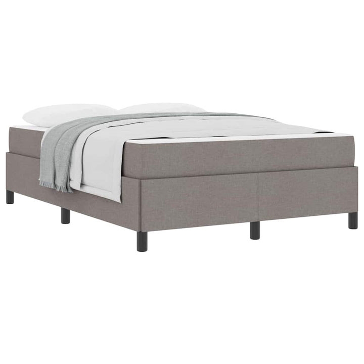 Box spring seng Gråbrun og Sort 160 x 200 cm