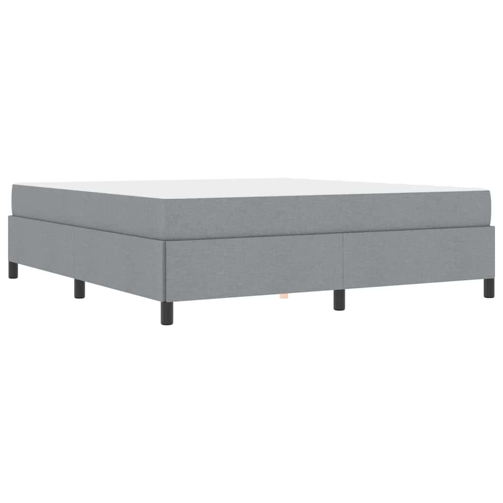 Box spring seng Lys grå og sort 180 x 200 cm