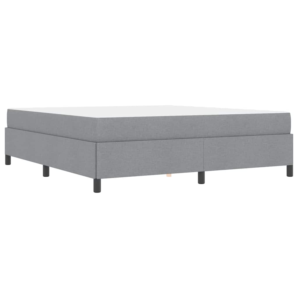 Box spring seng Lys grå og sort 180 x 200 cm