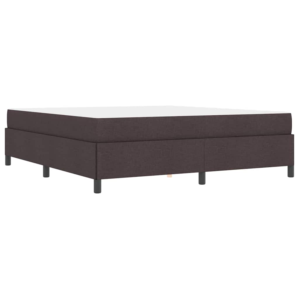 Box spring seng Brun 180 x 200 cm Stof og konstrueret træ