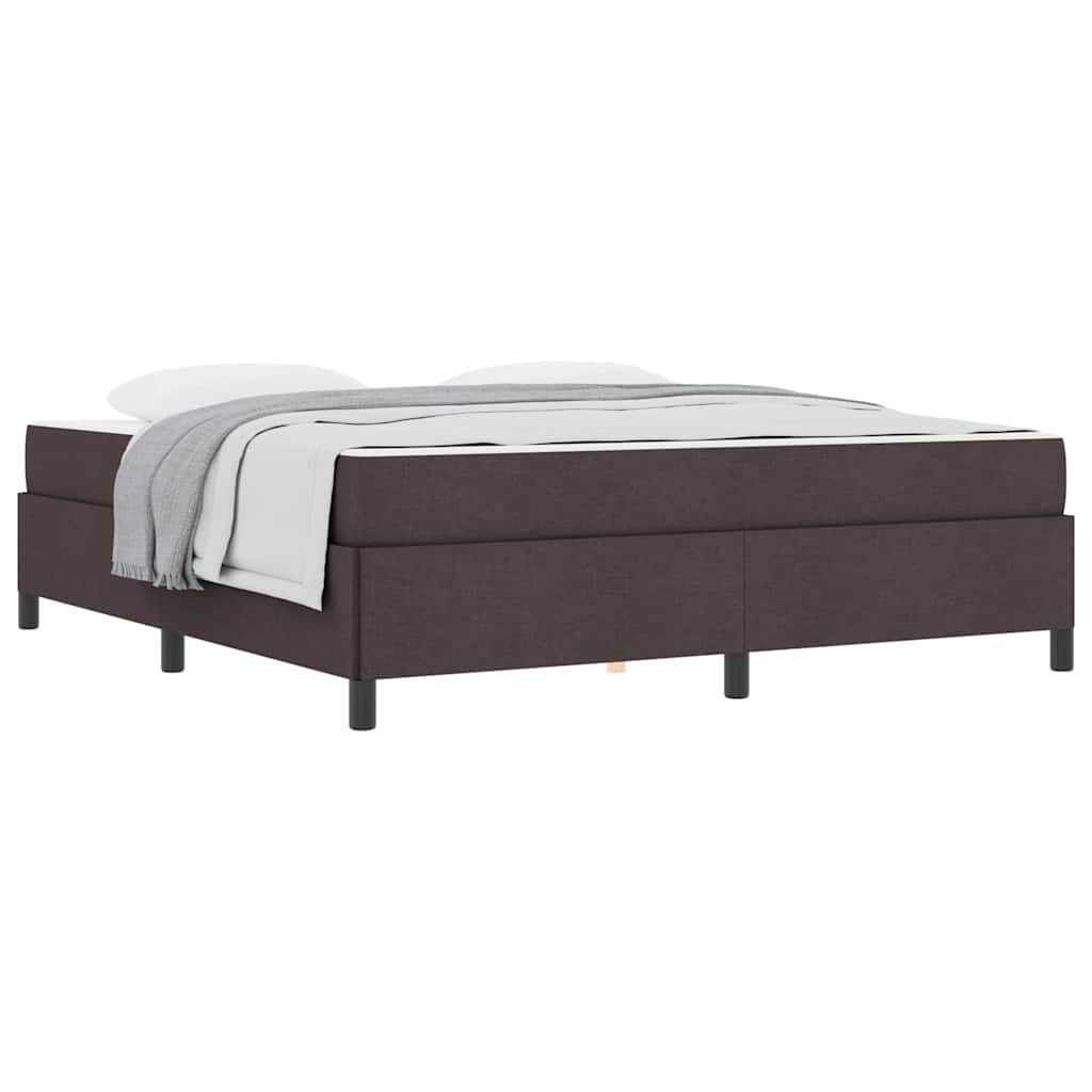 Box spring seng Brun 180 x 200 cm Stof og konstrueret træ