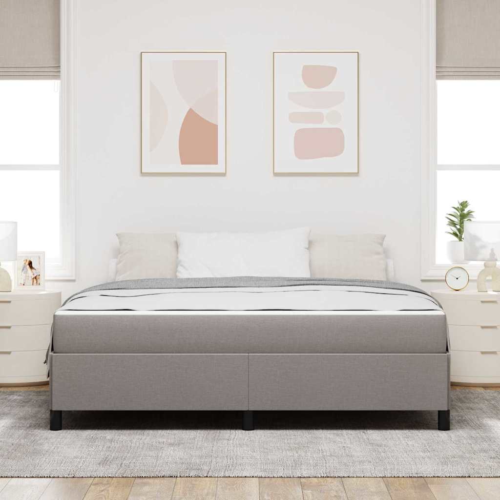 Box spring seng Gråbrun og Sort 180 x 200 cm