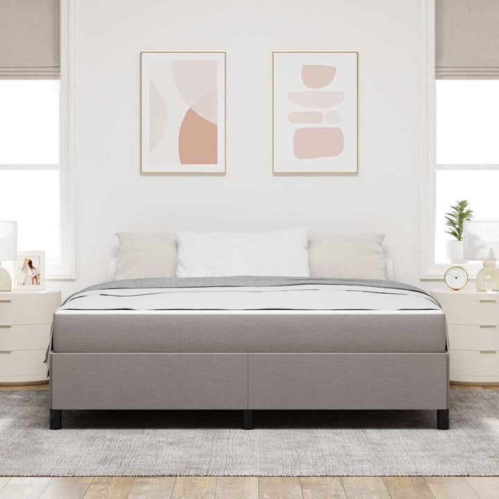 Box spring seng Gråbrun og Sort 180 x 200 cm