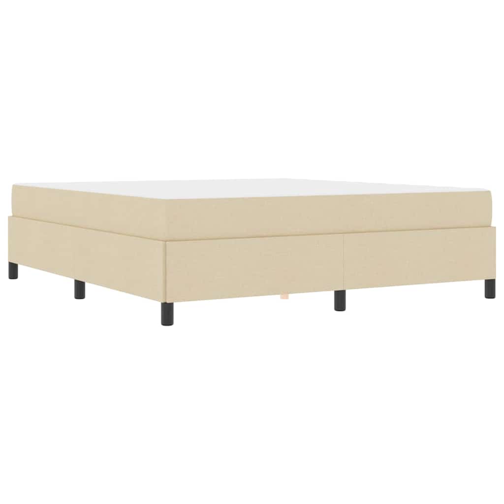 Box spring seng Creme og Sort 180 x 200 cm