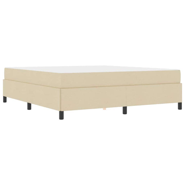 Box spring seng Creme og Sort 180 x 200 cm
