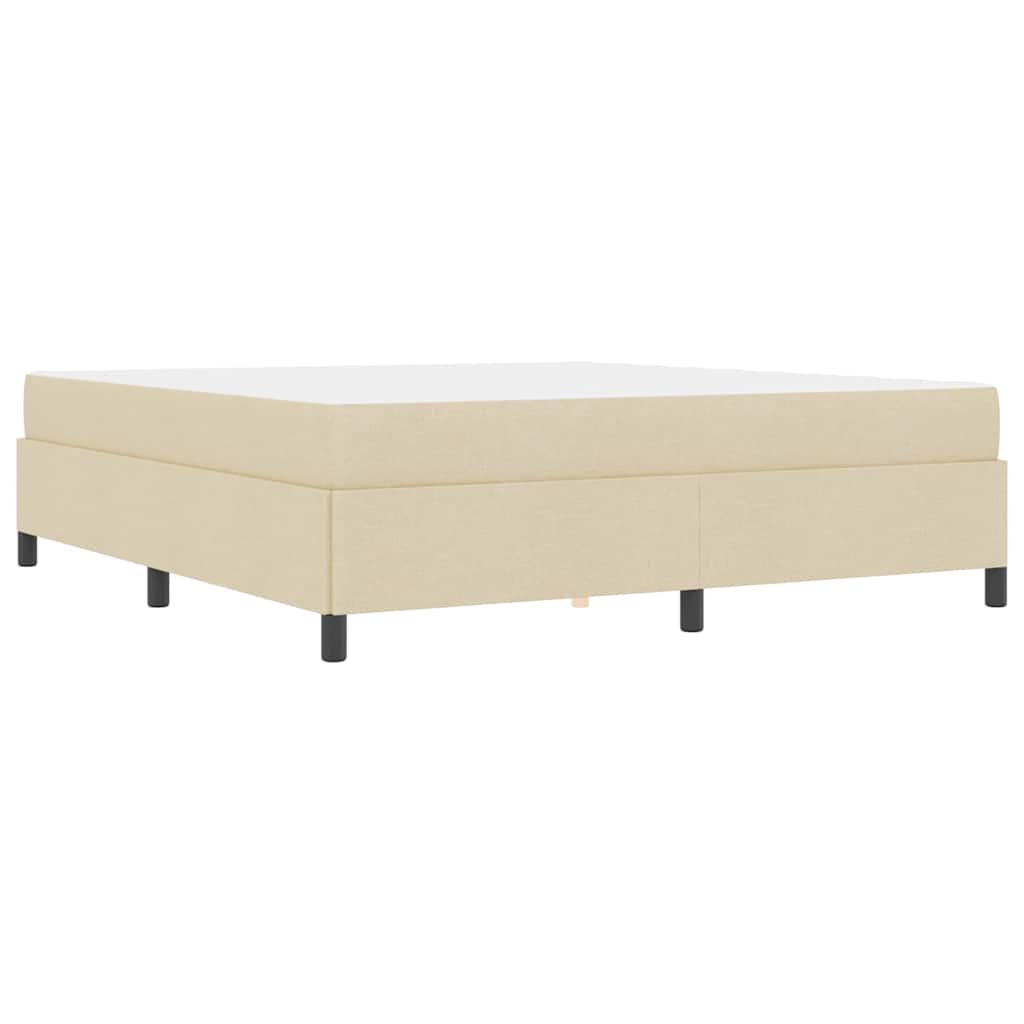 Box spring seng Creme og Sort 180 x 200 cm