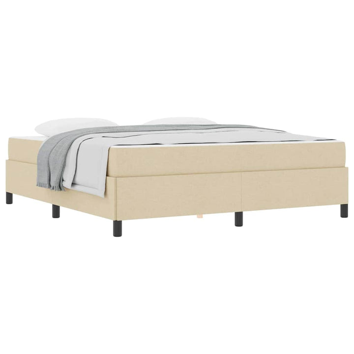 Box spring seng Creme og Sort 180 x 200 cm