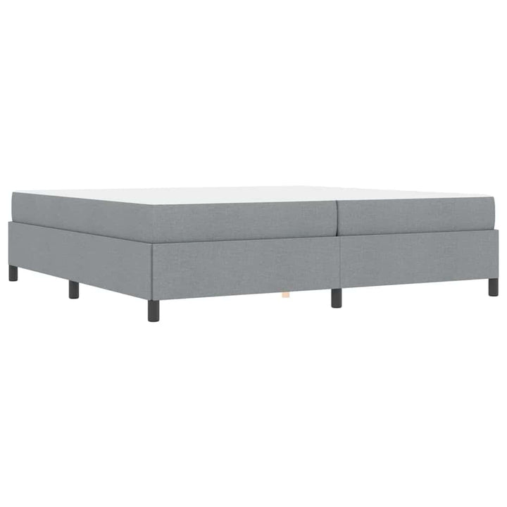 Box spring seng Lys grå og sort 200 x 200 cm