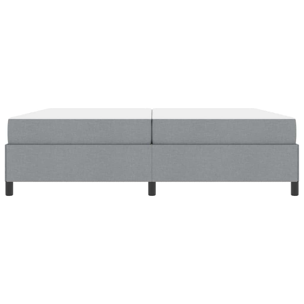 Box spring seng Lys grå og sort 200 x 200 cm
