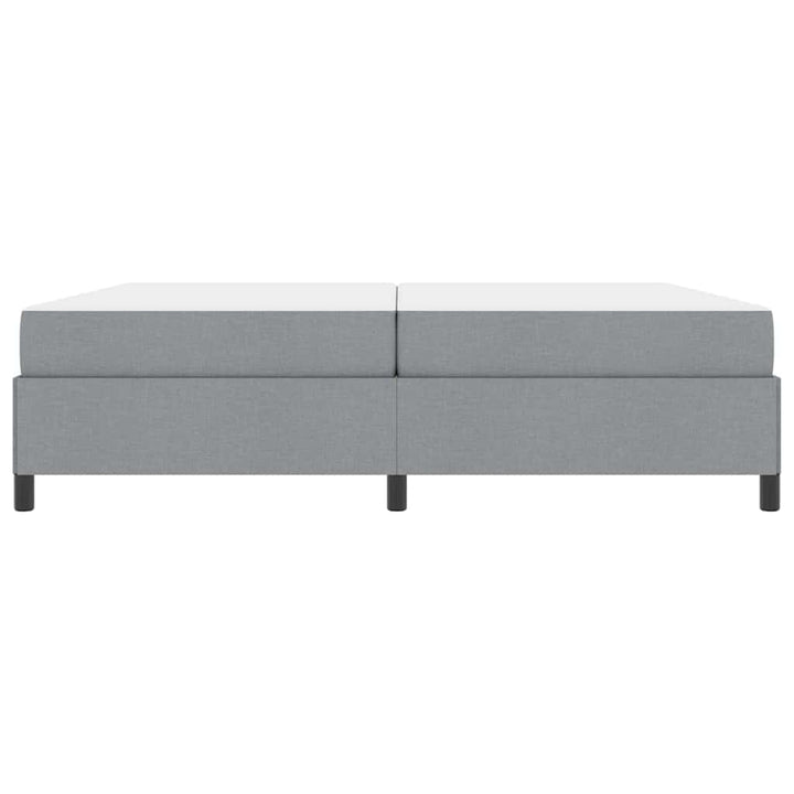 Box spring seng Lys grå og sort 200 x 200 cm