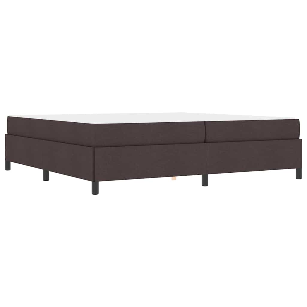 Box spring seng Brun 200 x 200 cm Stof og konstrueret træ
