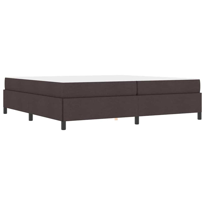 Box spring seng Brun 200 x 200 cm Stof og konstrueret træ