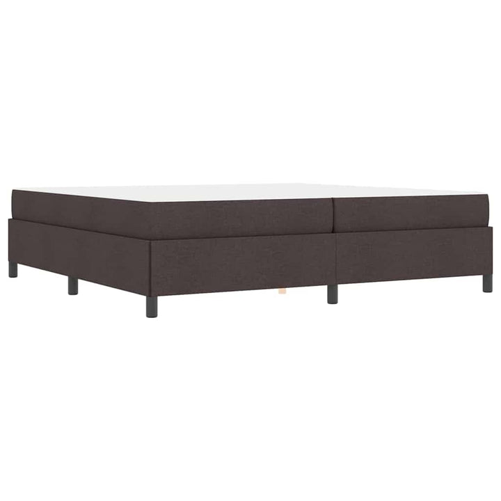 Box spring seng Brun 200 x 200 cm Stof og konstrueret træ