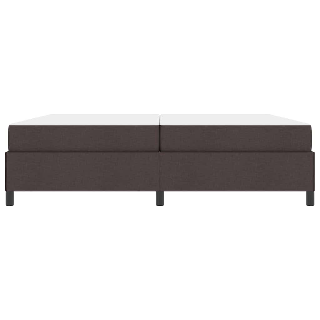 Box spring seng Brun 200 x 200 cm Stof og konstrueret træ
