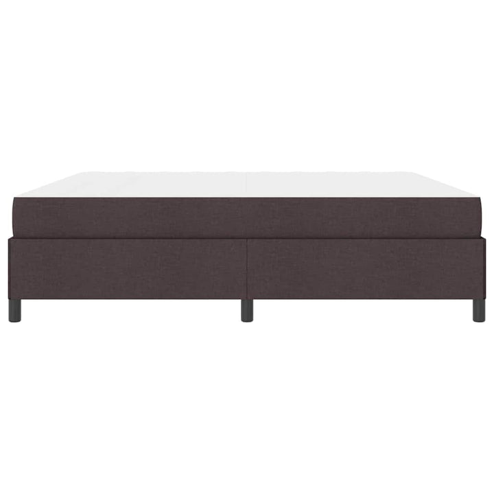 Box spring seng Brun 200 x 200 cm Stof og konstrueret træ
