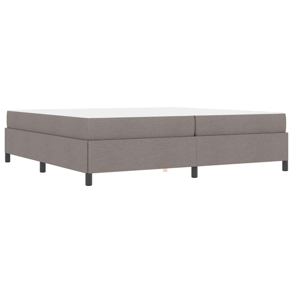 Box spring seng Gråbrun og Sort 200 x 200 cm