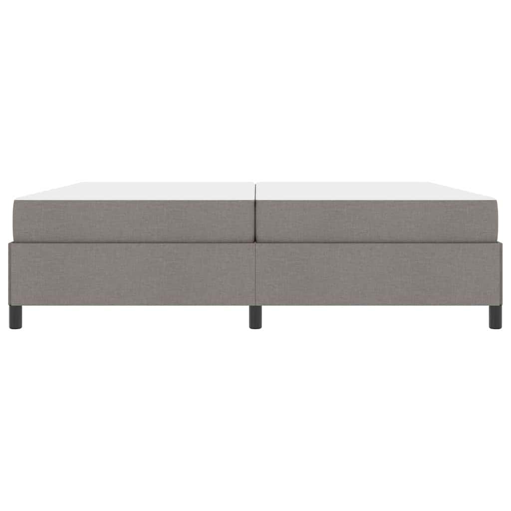 Box spring seng Gråbrun og Sort 200 x 200 cm