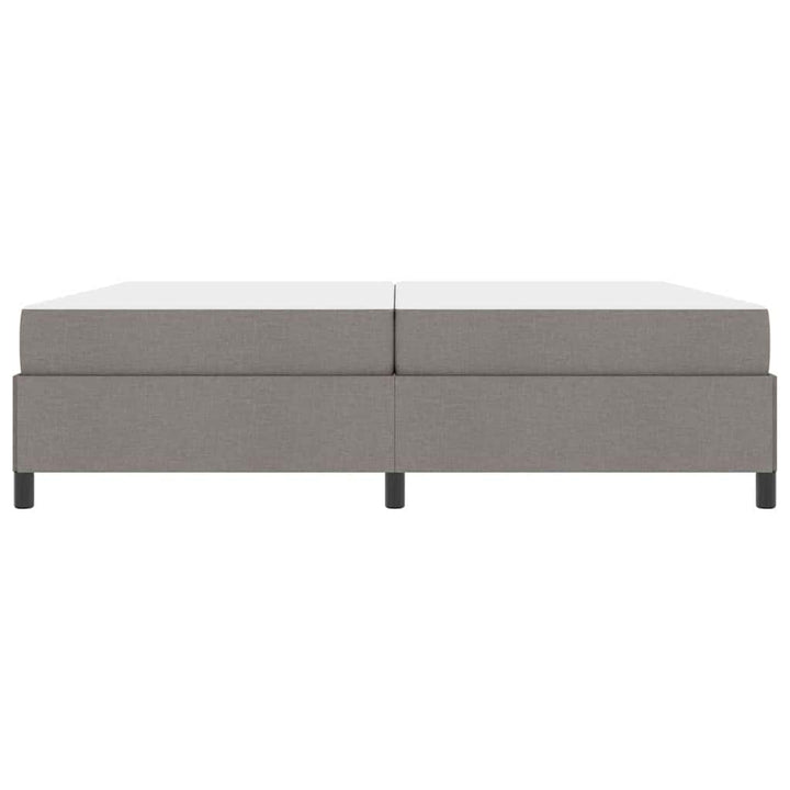 Box spring seng Gråbrun og Sort 200 x 200 cm