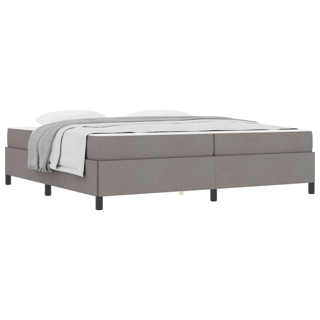Box spring seng Gråbrun og Sort 200 x 200 cm
