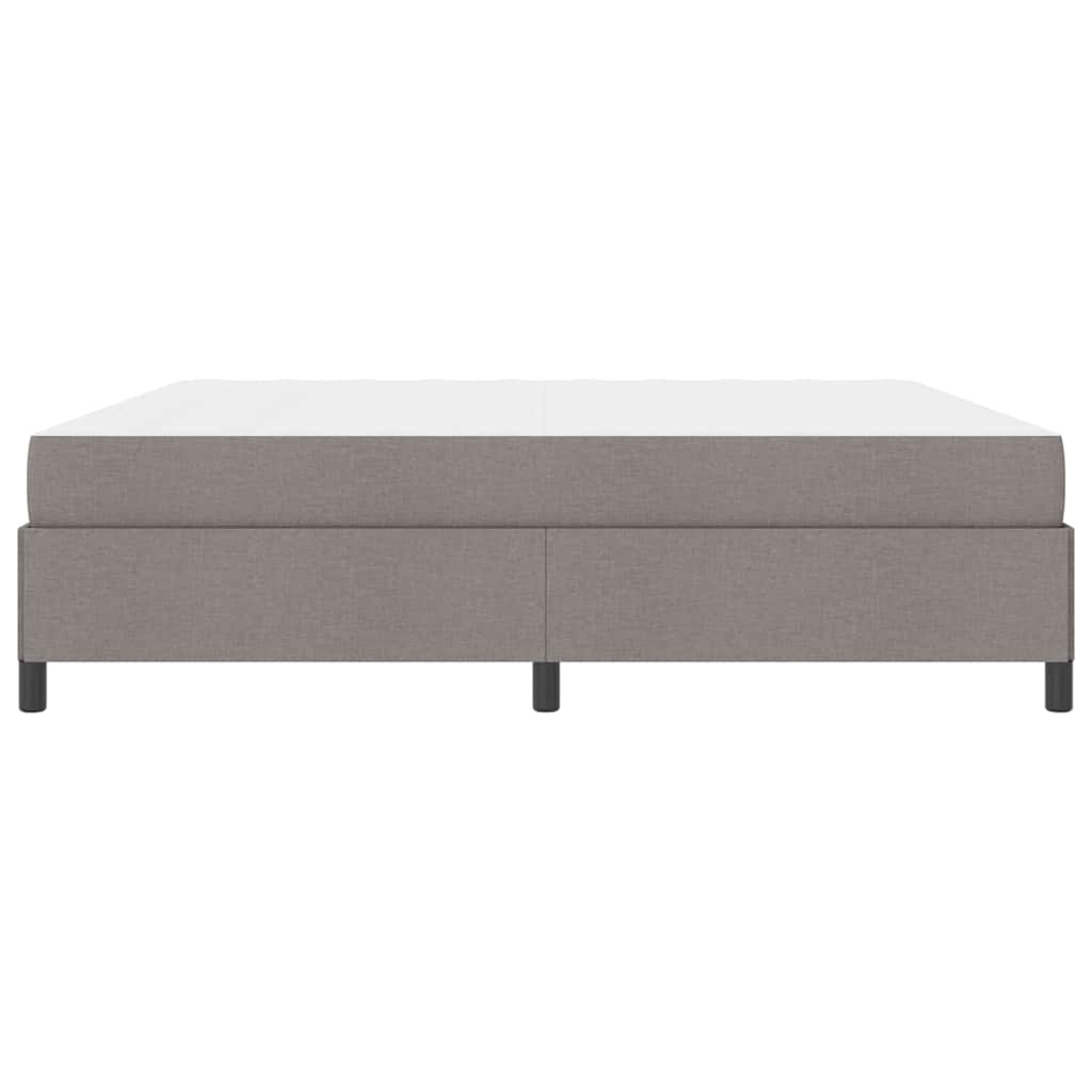 Box spring seng Gråbrun og Sort 200 x 200 cm