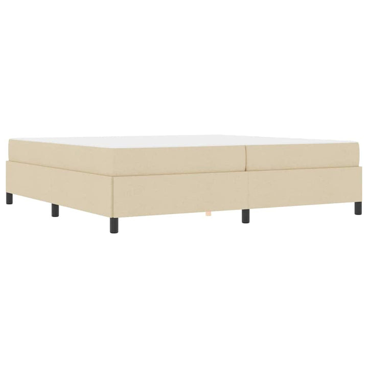 Box spring seng Creme og Sort 200 x 200 cm