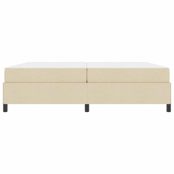 Box spring seng Creme og Sort 200 x 200 cm