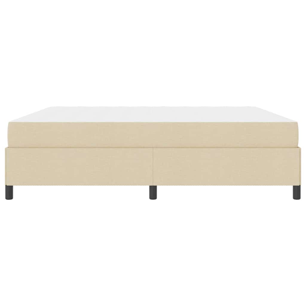 Box spring seng Creme og Sort 200 x 200 cm