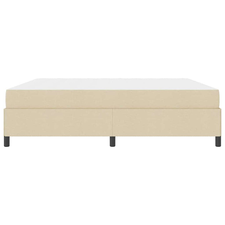 Box spring seng Creme og Sort 200 x 200 cm
