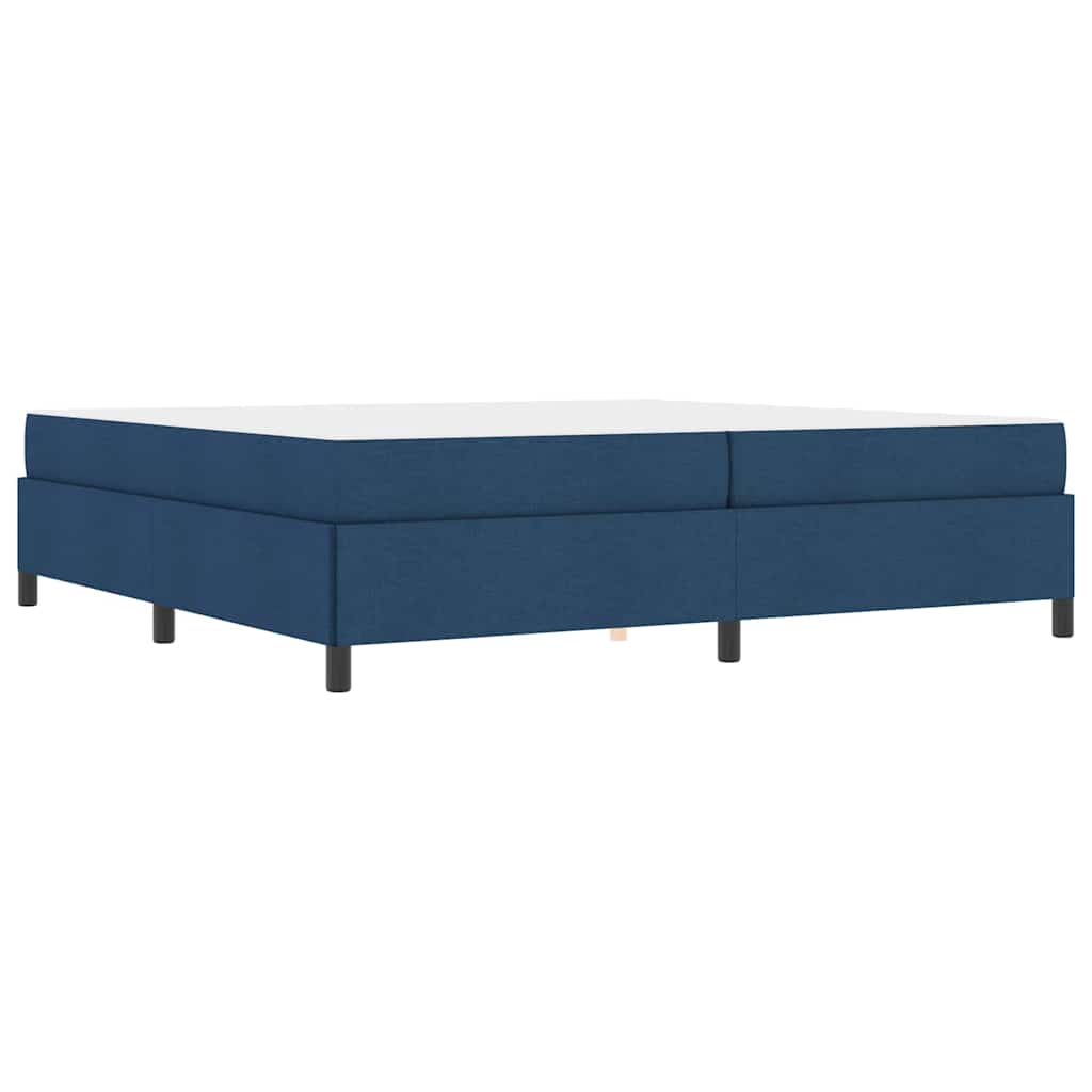 Box spring seng Blå og Sort 200 x 200 cm