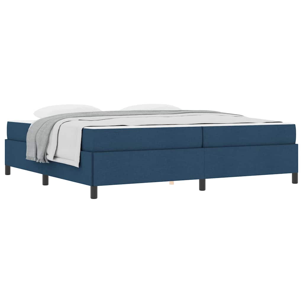 Box spring seng Blå og Sort 200 x 200 cm