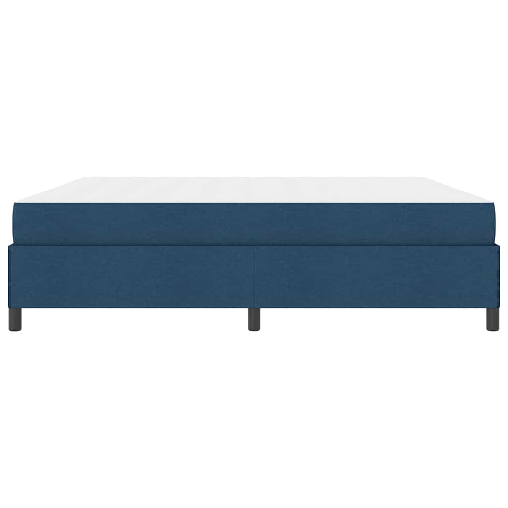 Box spring seng Blå og Sort 200 x 200 cm