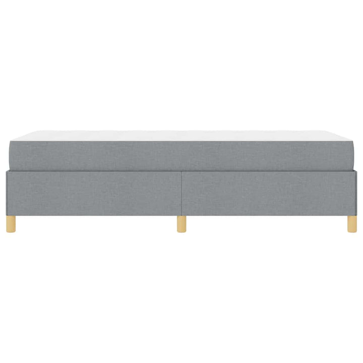 Box spring seng Lys grå og brun og hvid 80 x 200 cm Stof