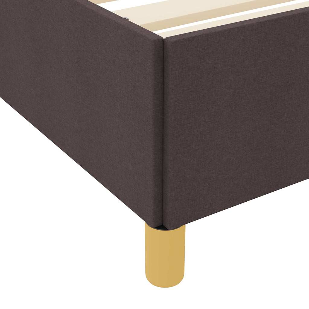 Box spring seng Brun og Hvid og Mørkebrun 80 x 200 cm Stof