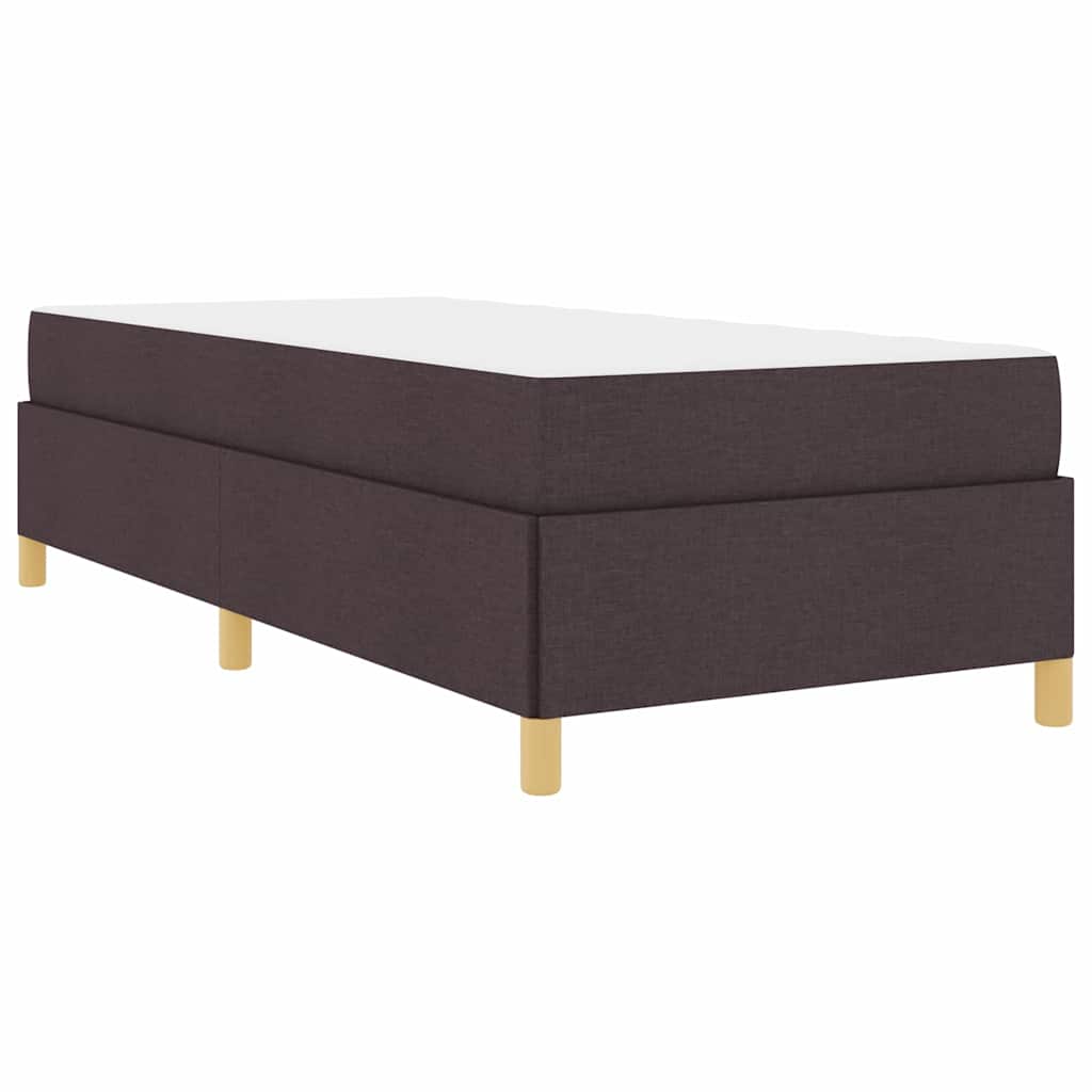 Box spring seng Brun og Hvid og Mørkebrun 80 x 200 cm Stof