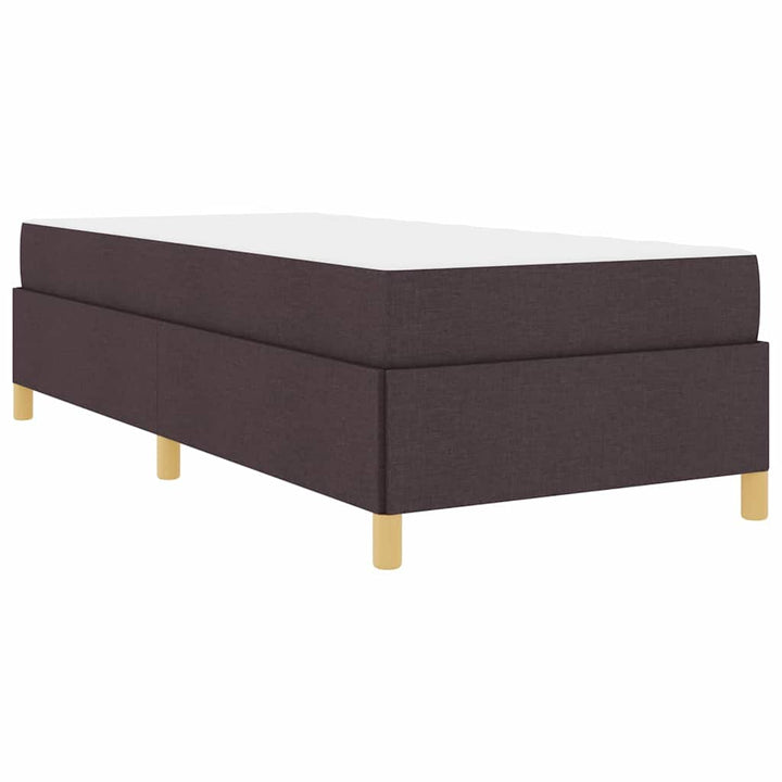 Box spring seng Brun og Hvid og Mørkebrun 80 x 200 cm Stof