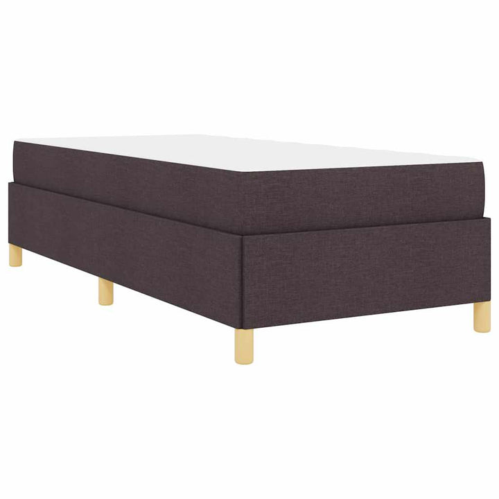 Box spring seng Brun og Hvid og Mørkebrun 80 x 200 cm Stof