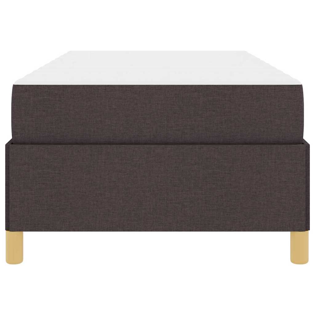 Box spring seng Brun og Hvid og Mørkebrun 80 x 200 cm Stof