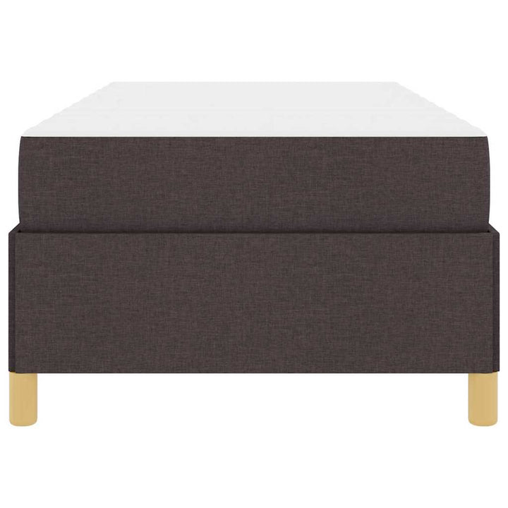 Box spring seng Brun og Hvid og Mørkebrun 80 x 200 cm Stof