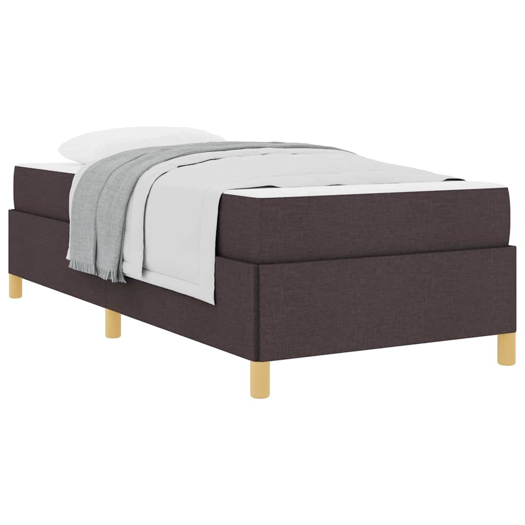 Box spring seng Brun og Hvid og Mørkebrun 80 x 200 cm Stof